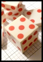 Dice : Dice - 6D - White and Red Plastic Hollow with Dice Slices - Ebay Jan 2012